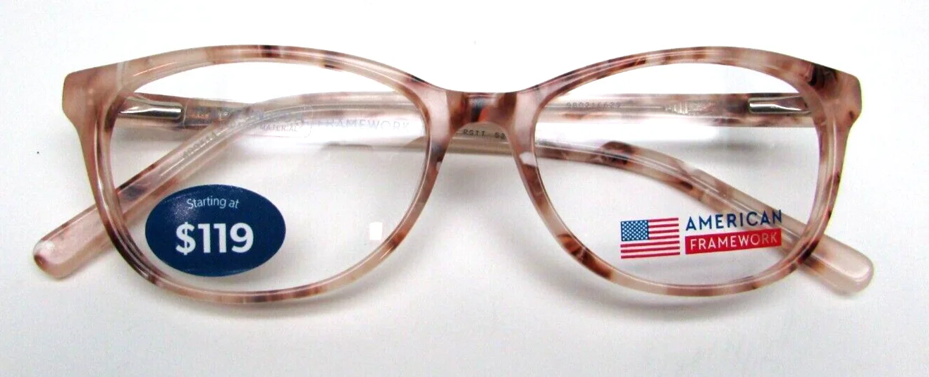 American Framework TOPEKA BSTT Full Rim Optical Frame w/ Soft Case 52/16-140 2