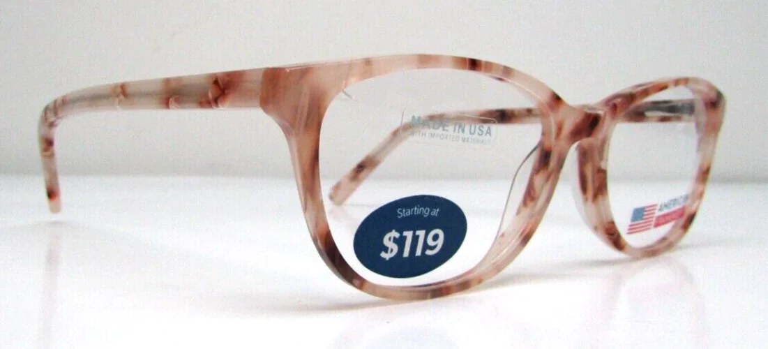 American Framework TOPEKA BSTT Full Rim Optical Frame w/ Soft Case 52/16-140 4