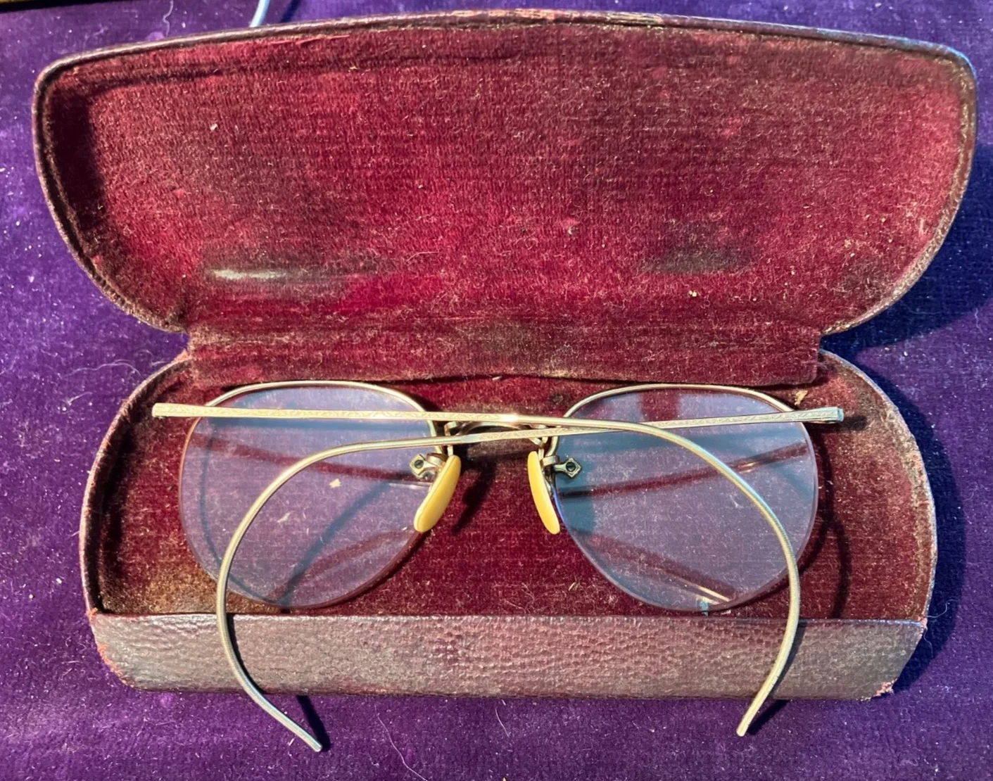 American Optical Antique Eyeglasses Gold Filled w/ Case Free Ship