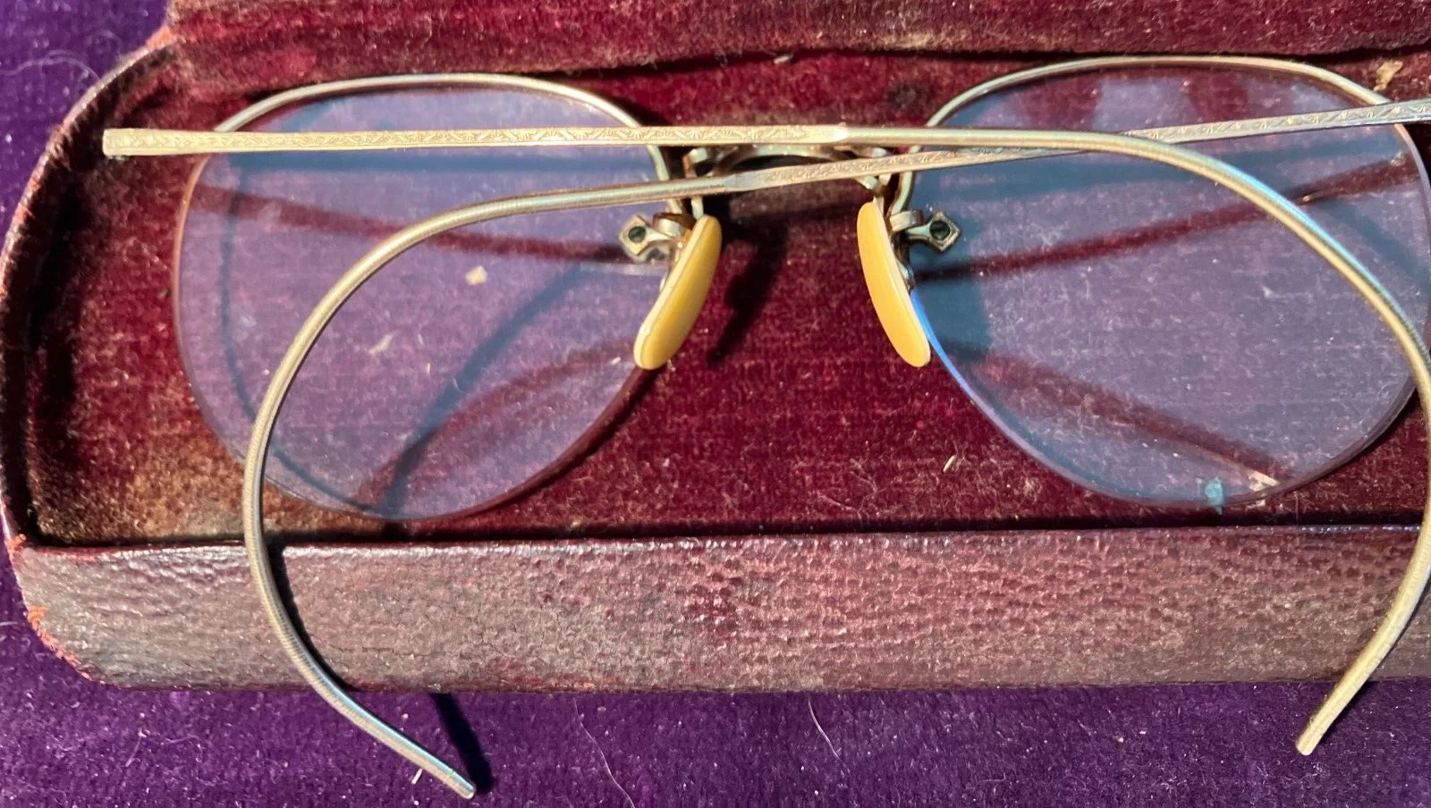 American Optical Antique Eyeglasses Gold Filled w/ Case Free Ship 2
