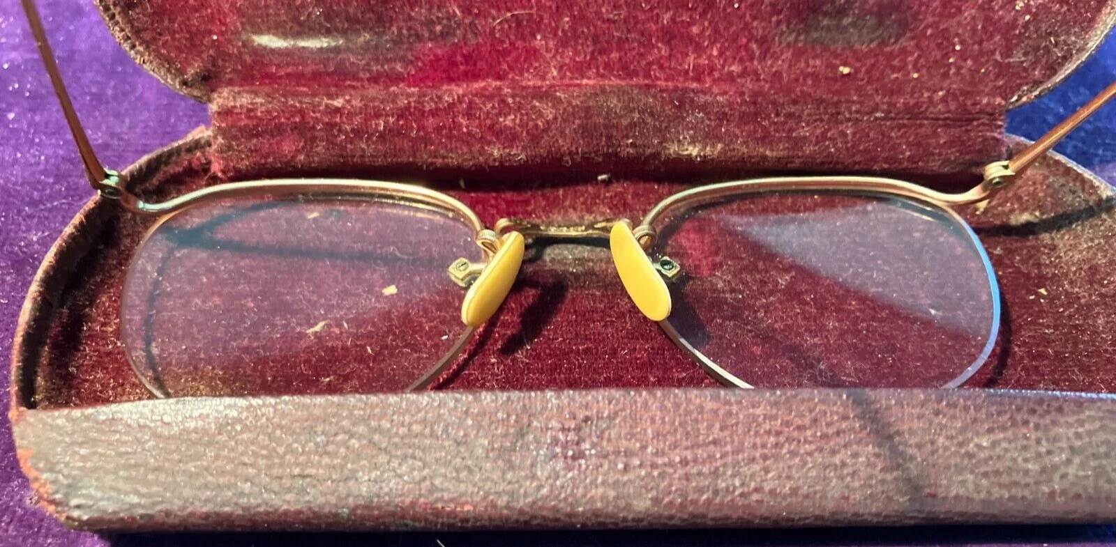 American Optical Antique Eyeglasses Gold Filled w/ Case Free Ship 3