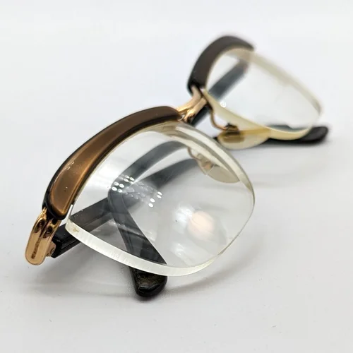 Amor Gold Filled Half Frame Glasses Vintage 1960s Made in France Says 18mm GF 2