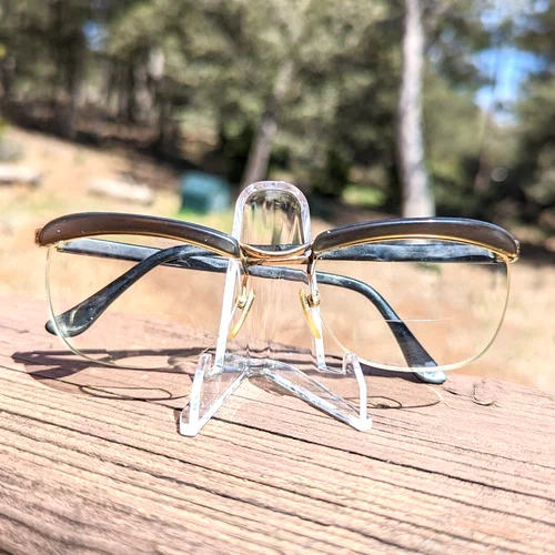 Amor Gold Filled Half Frame Glasses Vintage 1960s Made in France Says 18mm GF 3