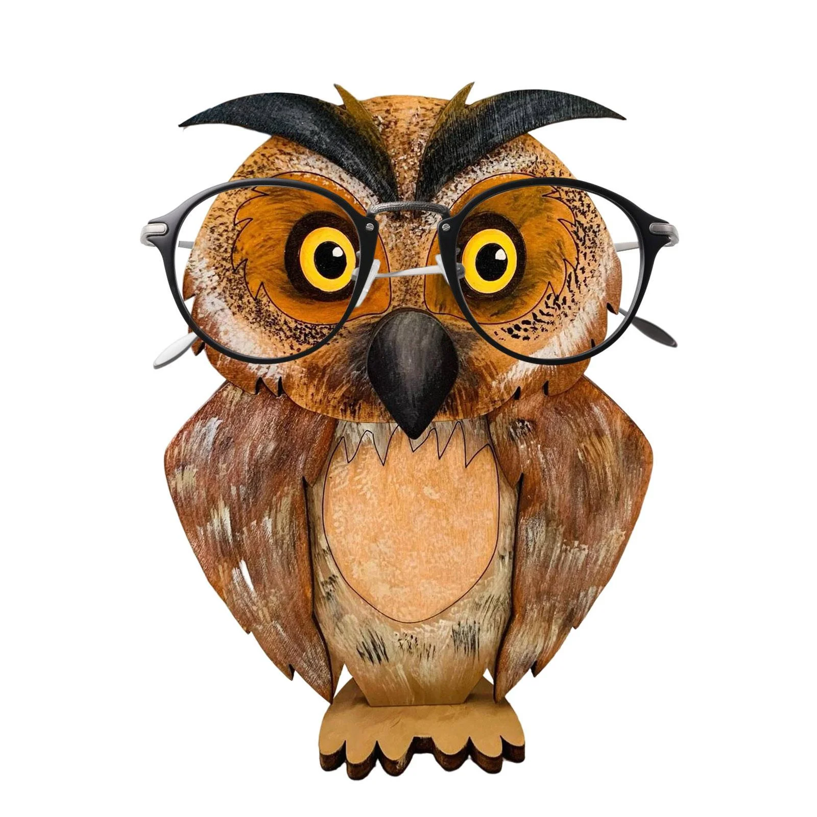 Animal Glasses Holder Handmade 3D Wood Carved Eyeglass Holdr Display Stand Desk 3
