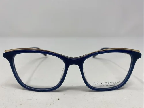 Ann Taylor Petite ATP817 C03 49-15-135 Gold/Blue Full Rim Eyeglasses Frame -K04