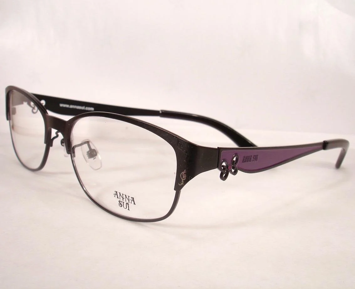 ANNA SUI AS 182 01 Black Women Eyeglass Frames Metal Designer Optical