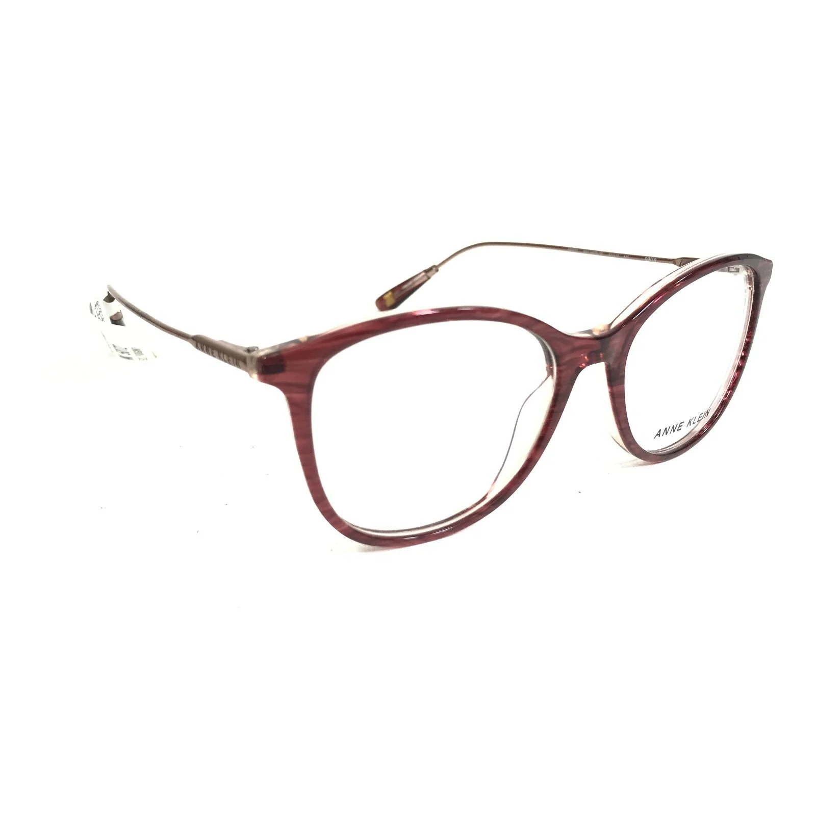 Anne Klein Eyeglasses Frames AK5072 604 MERLOT Cloudy Red Gold 52-17-140 2