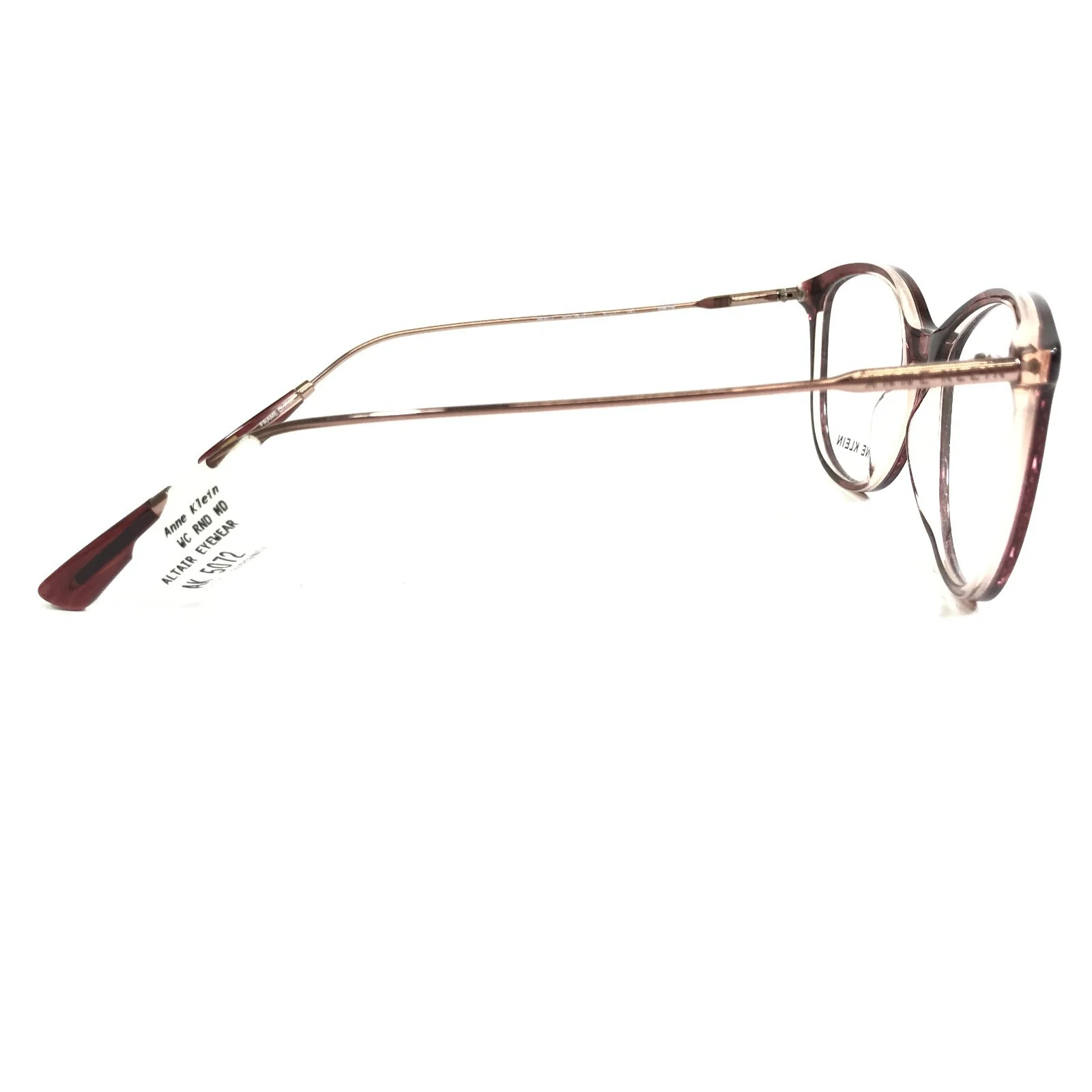 Anne Klein Eyeglasses Frames AK5072 604 MERLOT Cloudy Red Gold 52-17-140 3
