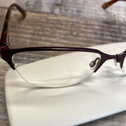 Anne Klein Eyeglasses Frames AK5083 603 Merlot Tortoise Cat Eye 55-17-140 Case 2