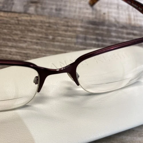Anne Klein Eyeglasses Frames AK5083 603 Merlot Tortoise Cat Eye 55-17-140 Case 3