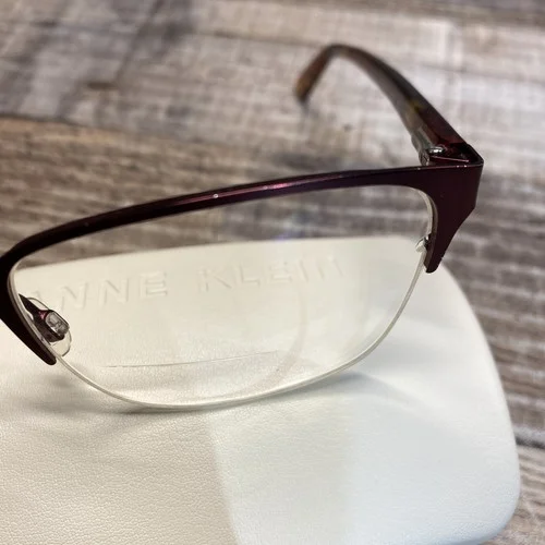 Anne Klein Eyeglasses Frames AK5083 603 Merlot Tortoise Cat Eye 55-17-140 Case 4