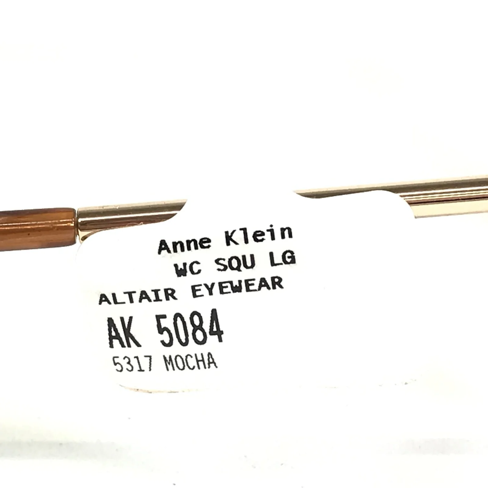 Anne Klein Eyeglasses Frames AK5084 200 MOCHA HORN Brown Gold Cat Eye 53-17-140 4