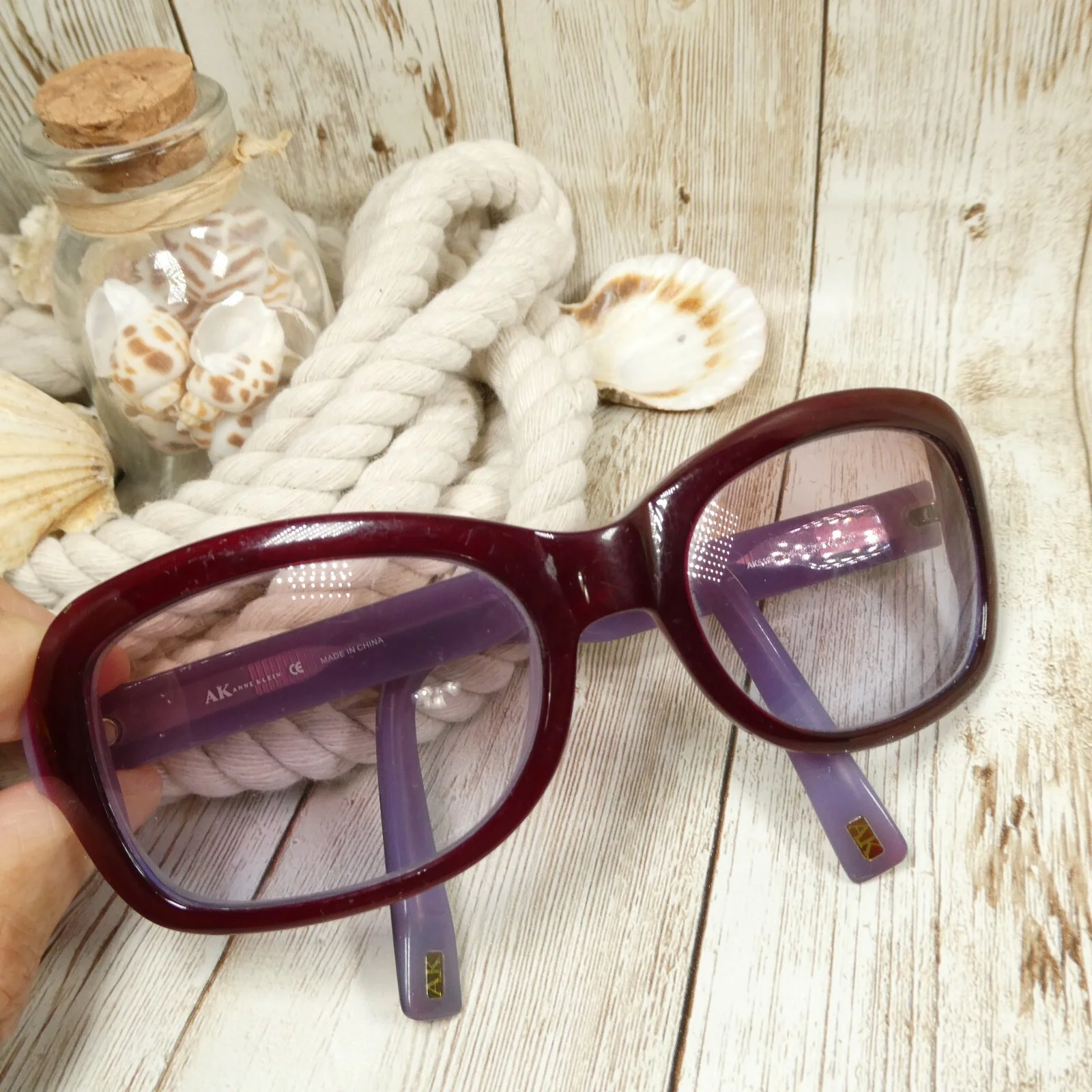 Anne Klein Womens Burgundy Violet Eyeglasses FRAMES - AK5133 118/78 55-18-130 2