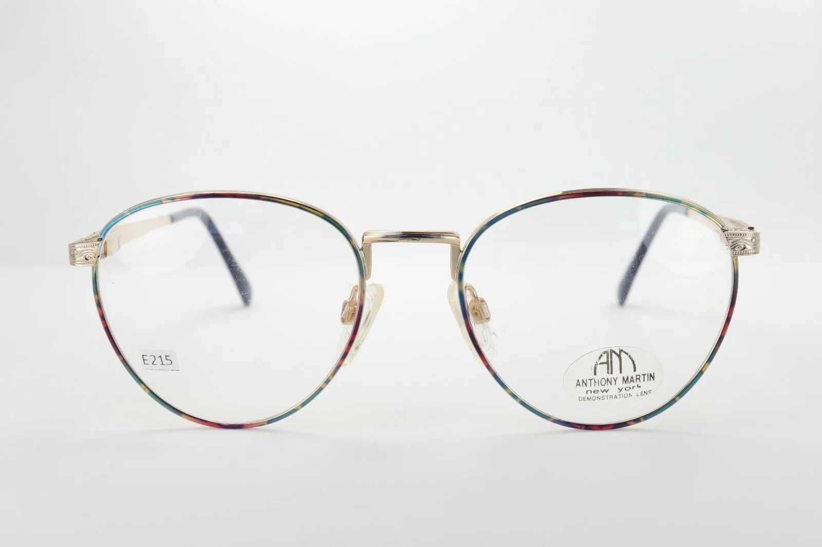 ANTHONY MARTIN STANFORD 070 Multi 54-20-135 Eyeglass Frames Flex Hinges E215 2