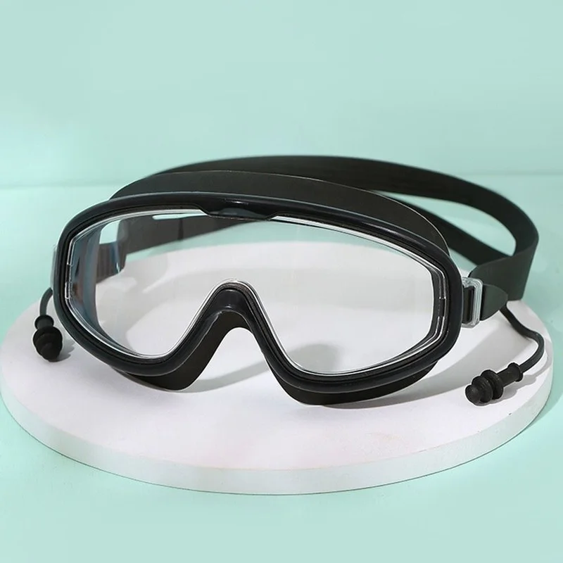 Anti-fog Adult Youth Eyeglasses Swimming Goggles Swim Eyewear with Earplugs 3