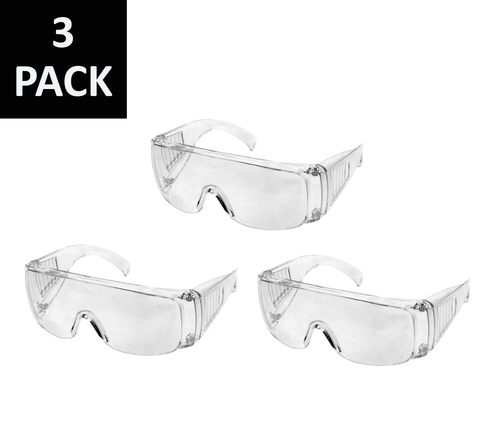 Anti-Fog OTG Safety Glasses, Impact and Scratch Resistant, Fits Over Eyeglasses