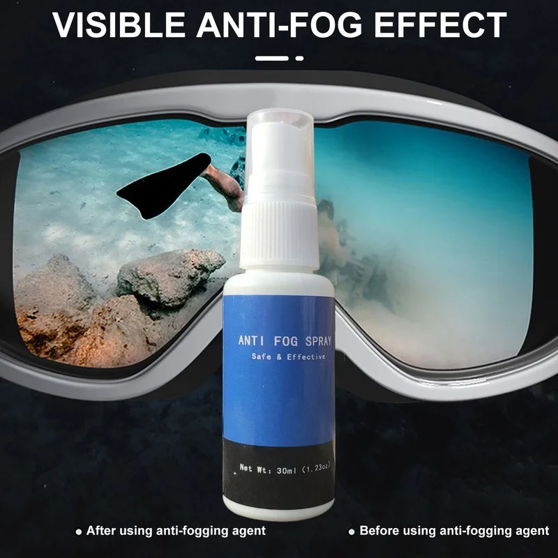 Anti Fog Spray Eyeglass Cleaner Spray 30ML Fog Away Anti Fog Spray For Glasses Sunglasses Diving Shields Goggles Camera Lenses 3