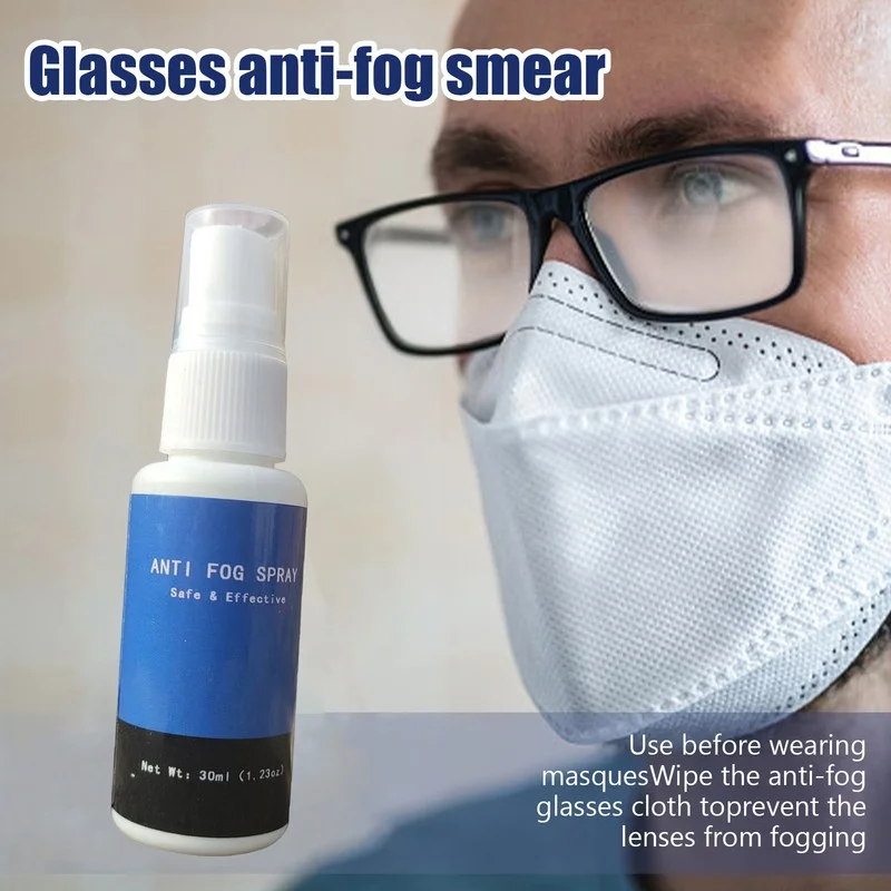 Anti Fog Spray Eyeglass Cleaner Spray 30ML Fog Away Anti Fog Spray For Glasses Sunglasses Diving Shields Goggles Camera Lenses 4