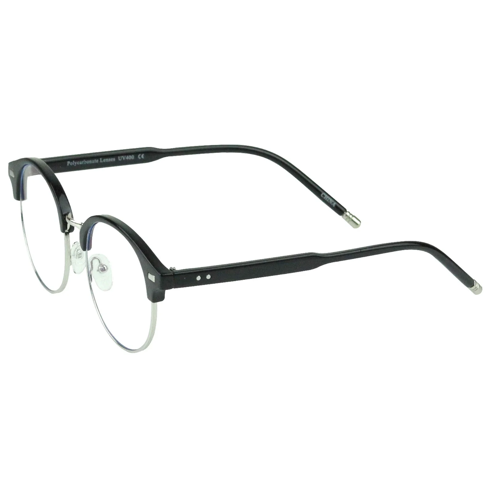 Anti Glare Blue Light Blocking Glasses Computer Gaming Clear Lens Silver Black 3