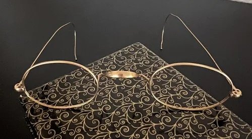 Antique 1/20 14k Gold Filled Wire Rim Oval Frames Eye Glasses