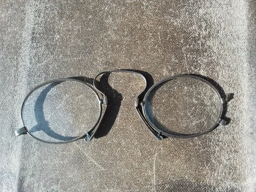 Antique 1909 Eye Glasses Green Felt Case Optometrist Topeka Kansas Medical Optic 3