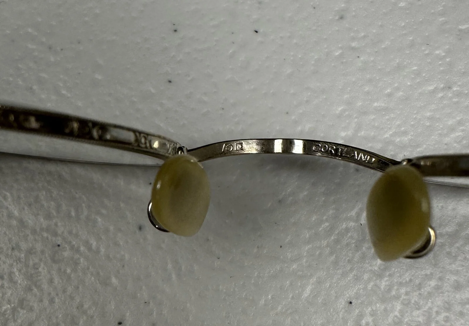 Antique 1920’s American Optical Cortland Frame Eyeglasses Silver Tone Dot Twist 3