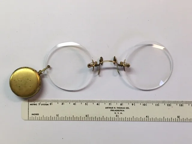 Antique Eye Glasses & Case- C. C. Cocklin, MD- Harrisburg, PA- 10K Gold Metal 2