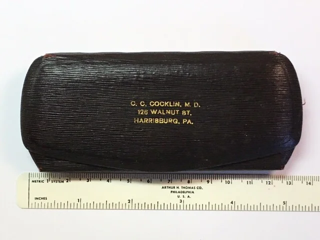 Antique Eye Glasses & Case- C. C. Cocklin, MD- Harrisburg, PA- 10K Gold Metal 3