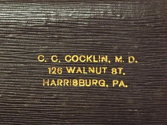 Antique Eye Glasses & Case- C. C. Cocklin, MD- Harrisburg, PA- 10K Gold Metal 4