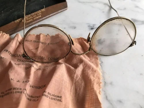 Antique eyeglass wire frame eyeglasses - 12k Physician