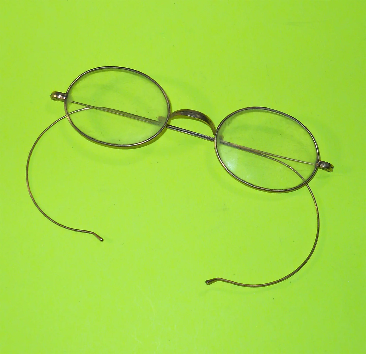 Antique Gold Filled Oval Wire Rim Eyeglasses Vintage GF Spectacles Frames W Case