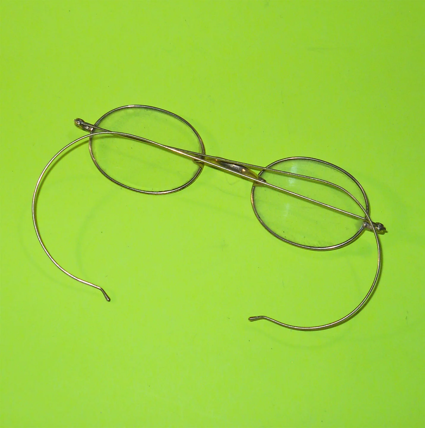 Antique Gold Filled Oval Wire Rim Eyeglasses Vintage GF Spectacles Frames W Case 2