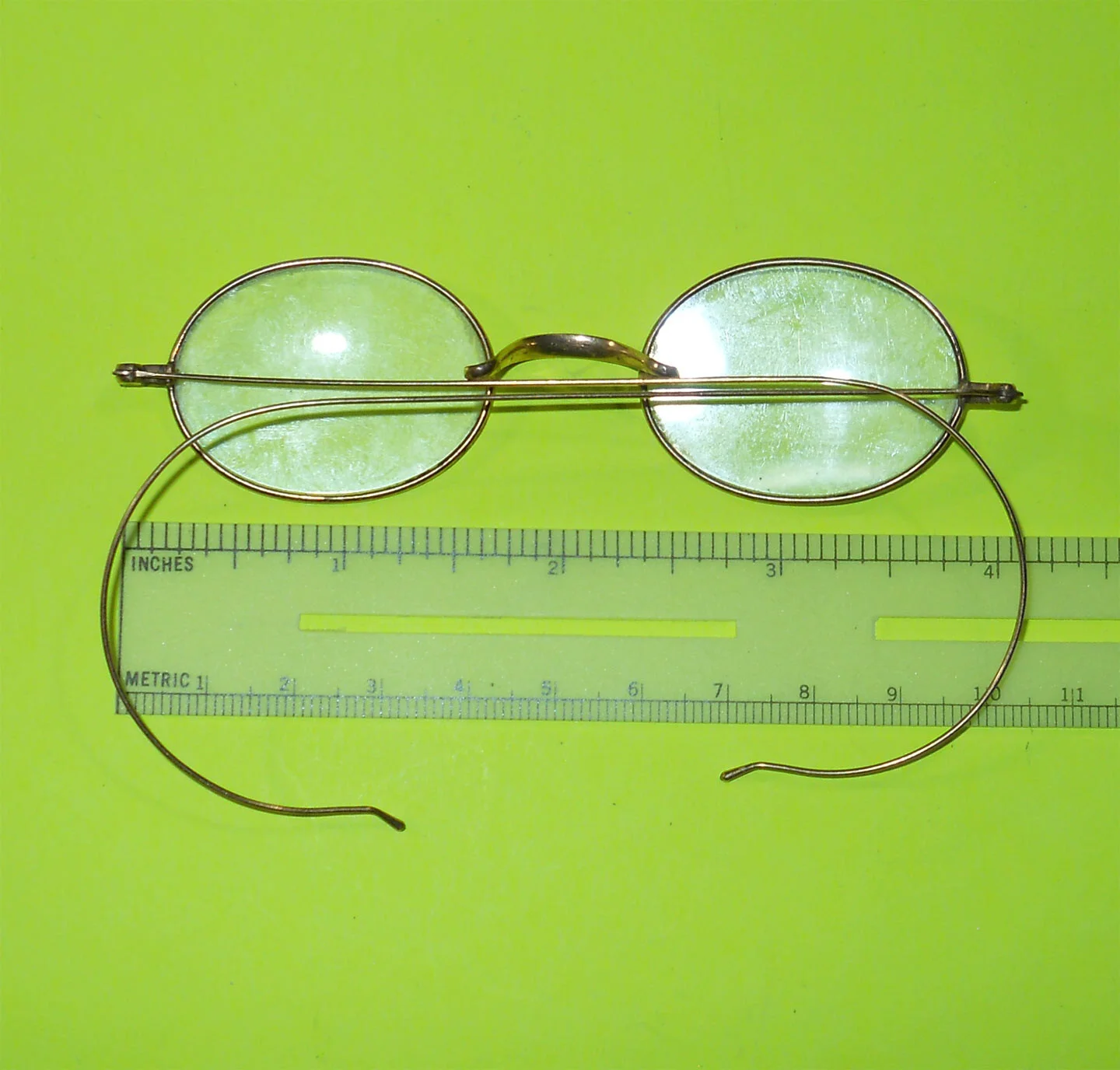 Antique Gold Filled Oval Wire Rim Eyeglasses Vintage GF Spectacles Frames W Case 3