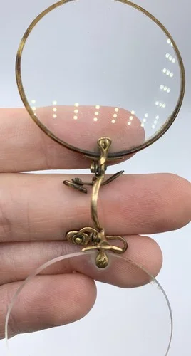 Antique Gold Filled Pince Nez Pinch Nose No Frame Spectacle Eyeglasses Vtg 3