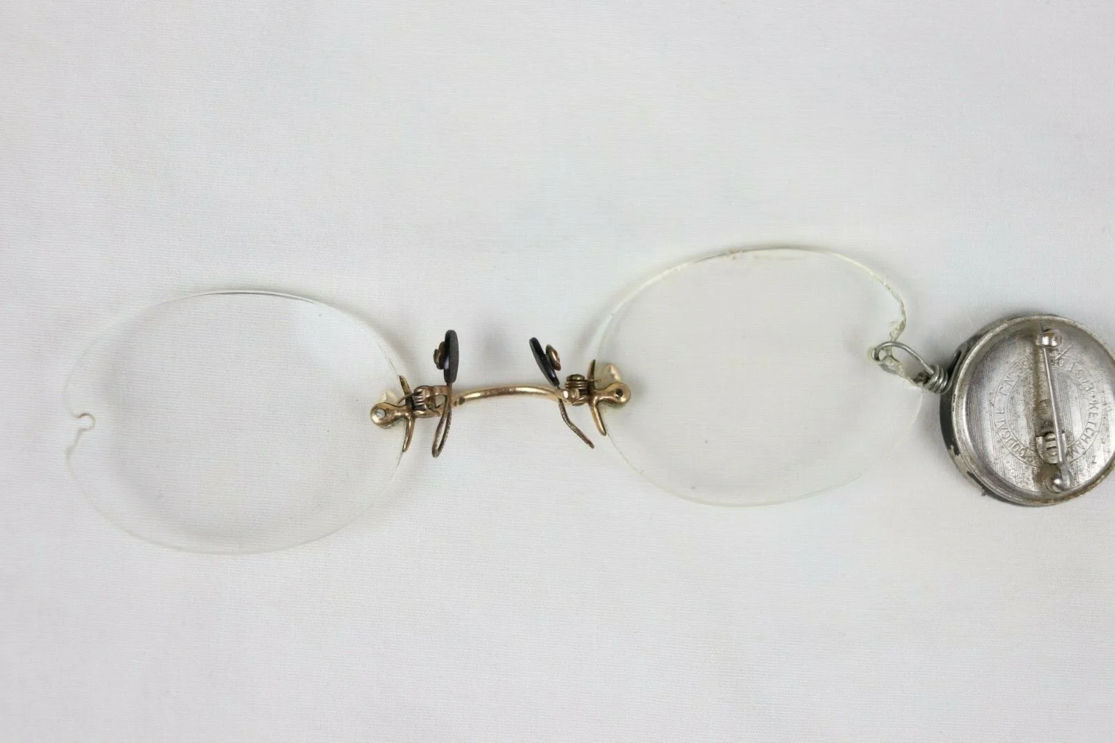 Antique Ketchum McDougall 1/10 12K GF Gold Filled Pince-Nez Eyeglasses Spectacle 4