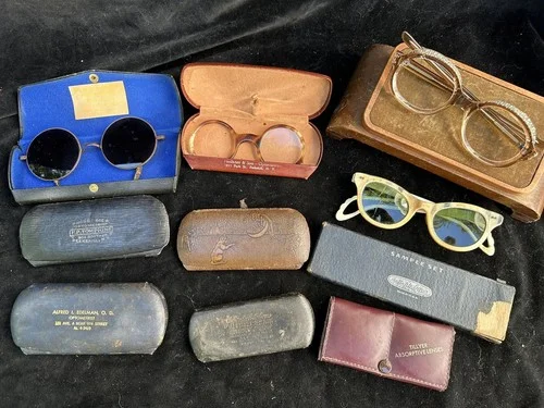 Antique Wire Rim Eyeglasses Cases Salesmen