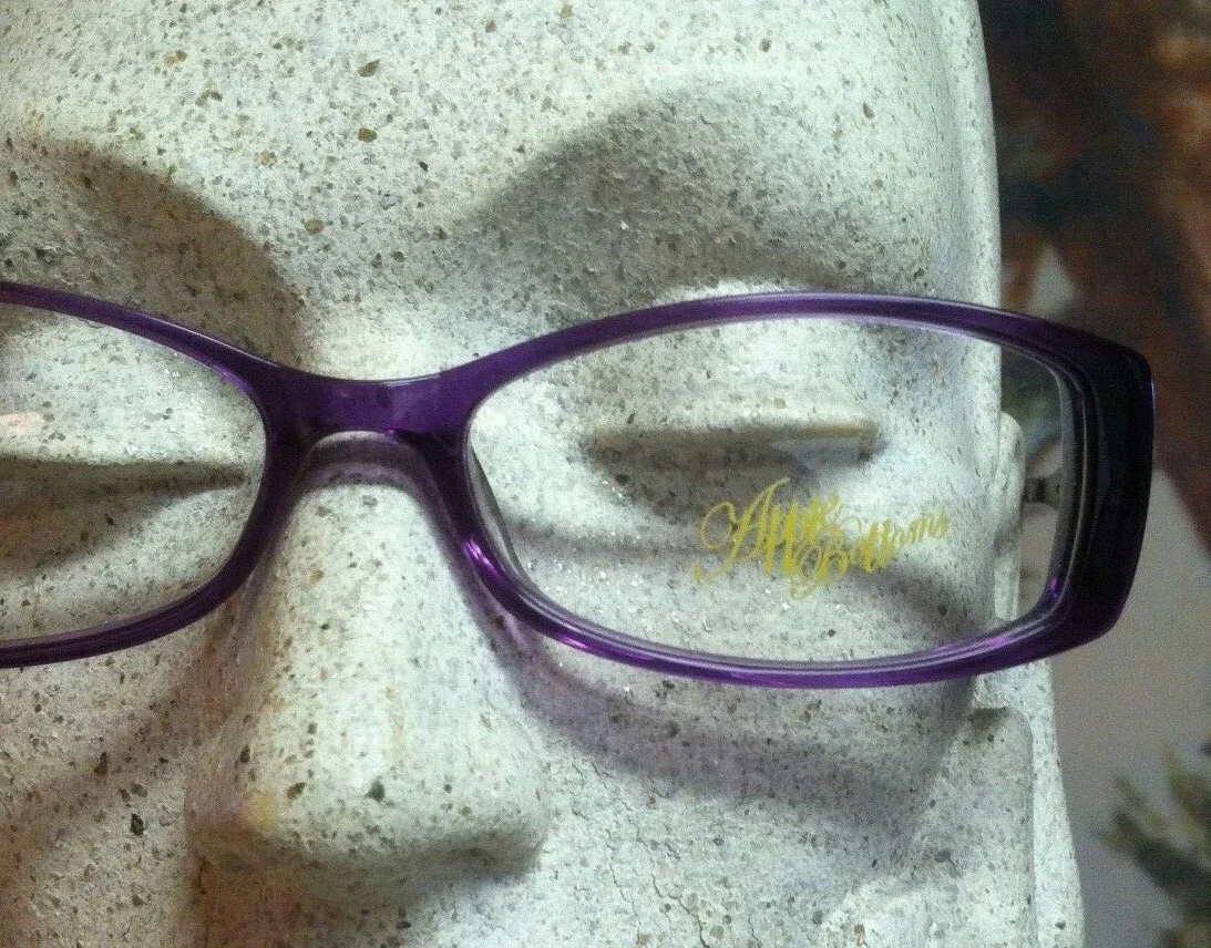 APPLE BOTTOM 731 54mm Eyeglass Purple or Black Plastic w. Metal Temples 2