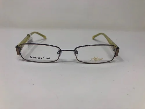 Apple Bottom Eyeglasses AB 718-3 Stainless Strel Brown 52-18-130 YT88