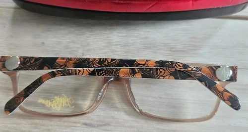 Apple Bottom Womens Eyeglasses Frames Full Rim 52-16-135 Floral Design Case 770 3