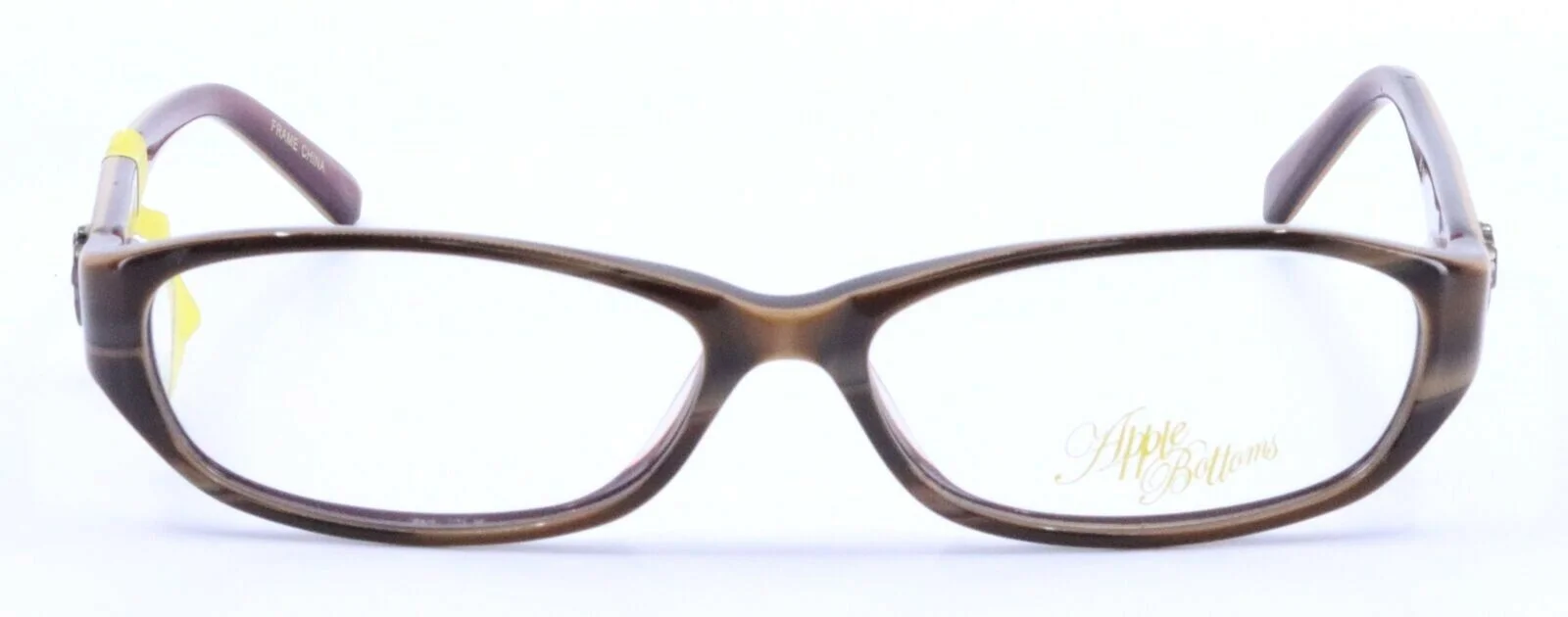 Apple Bottoms AB 730A-1 Brown Horn Oval Womens Full Rim Eyeglasses 53-14-135 2