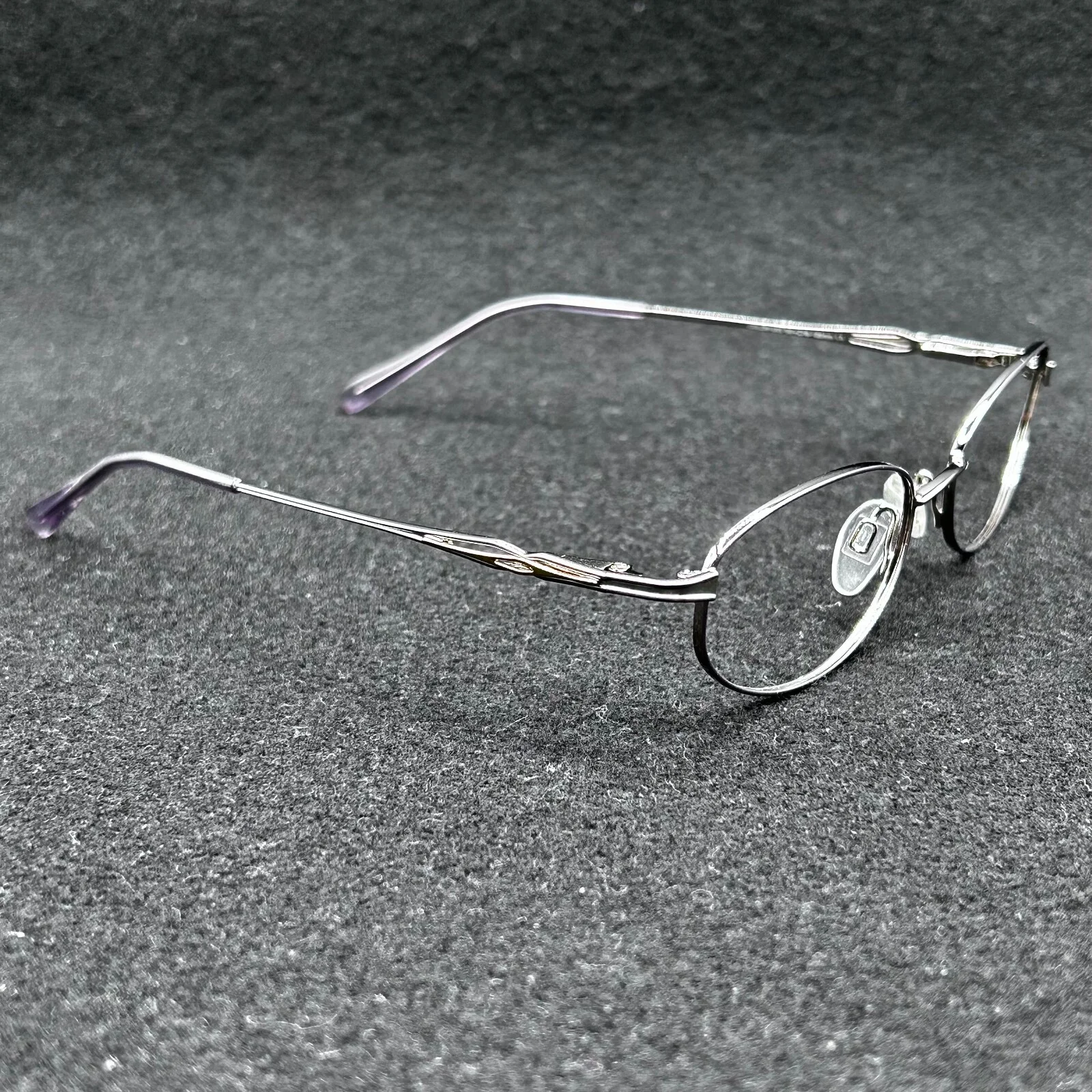 Aristar 6858 Eyeglasses Frame Silver Gunmetal Oval Flex 50-18-135 EUC 3