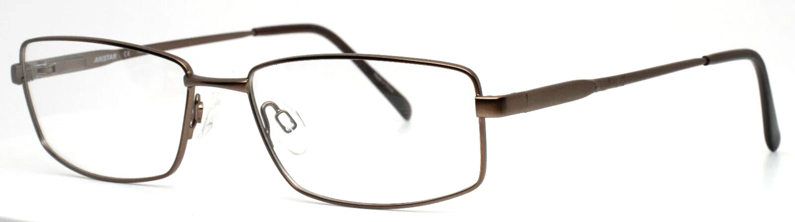 ARISTAR AR16229 535 Brown Mens Rectangle Full Rim Eyeglasses 56-17-145 B:33