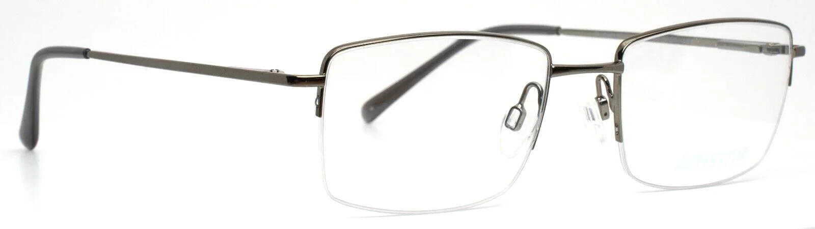 ARISTAR AR16249 505 Gray Mens Rectangle Half Rim Eyeglasses 53-19-140 B:37 3