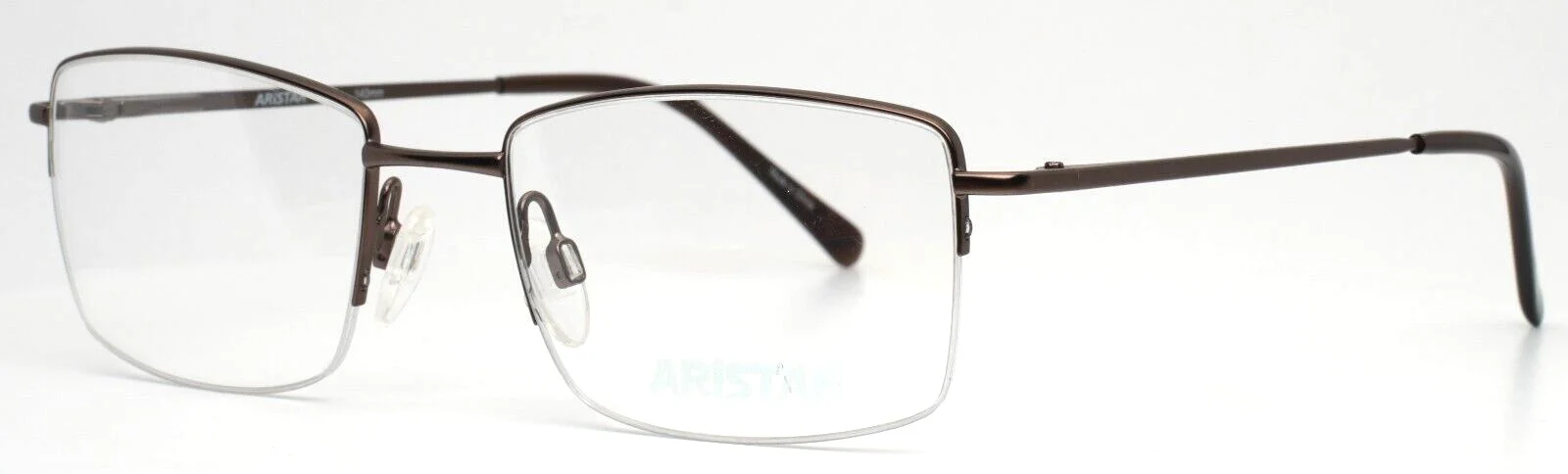 ARISTAR AR16249 535 Brown Mens Rectangle Full Rim Eyeglasses 53-19-140 B:36