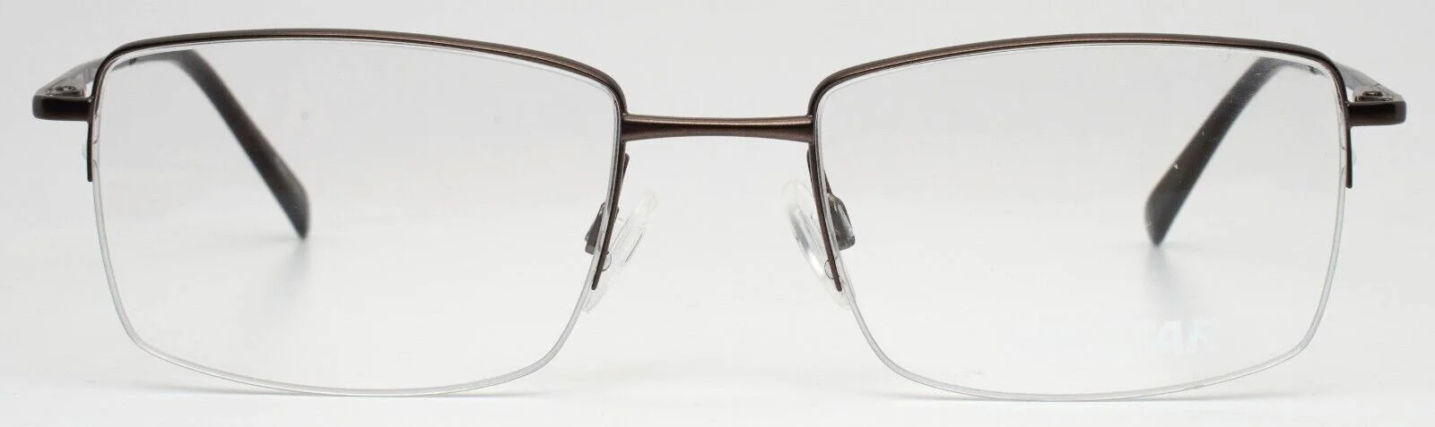 ARISTAR AR16249 535 Brown Mens Rectangle Half Rim Eyeglasses 53-19-140 B:36 2