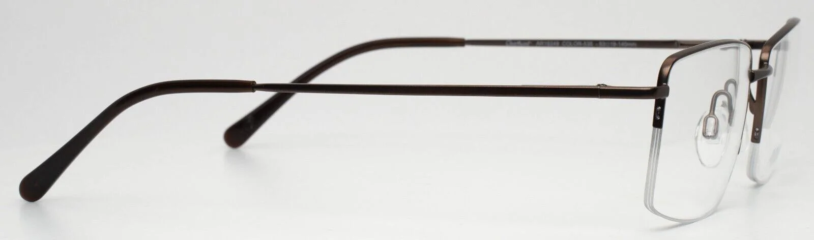 ARISTAR AR16249 535 Brown Mens Rectangle Half Rim Eyeglasses 53-19-140 B:36 4