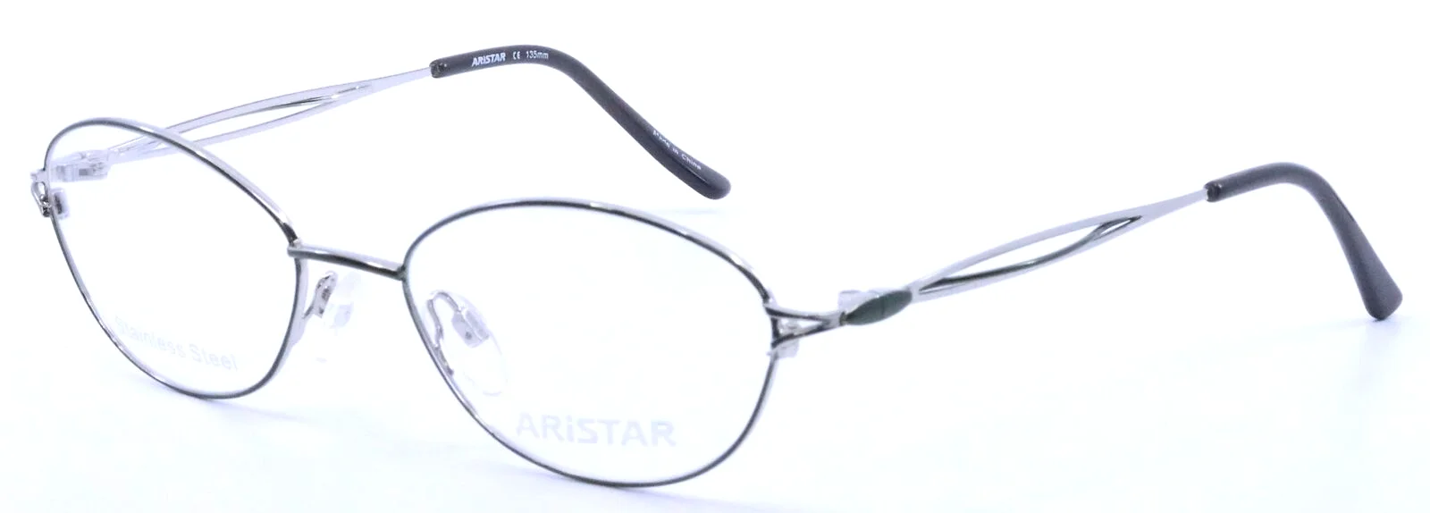 ARISTAR AR18419 547 Green Silver Oval Womens Eyeglasses Frames 51-17-135