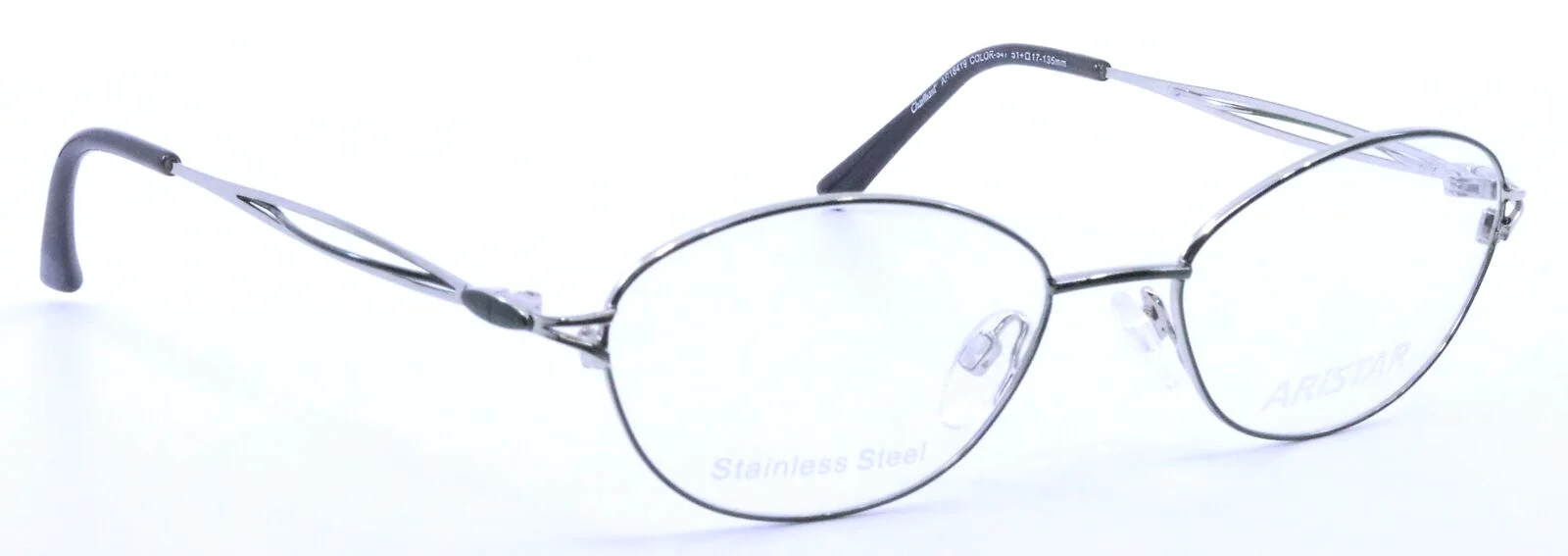 ARISTAR AR18419 547 Green Silver Oval Womens Eyeglasses Frames 51-17-135 3