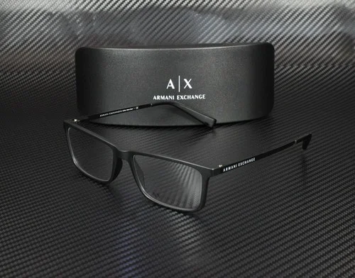 ARMANI EXCHANGE AX3027 8078 Black Rectangle 55 mm Men