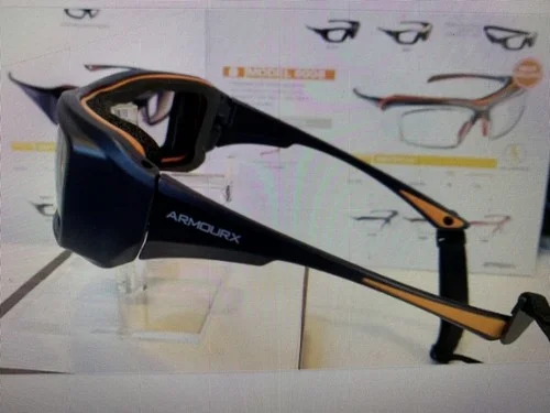 Armourx 6006 Blue Safety Glasses Frame With Demo Lenses (NEW) Ready For Rx 4